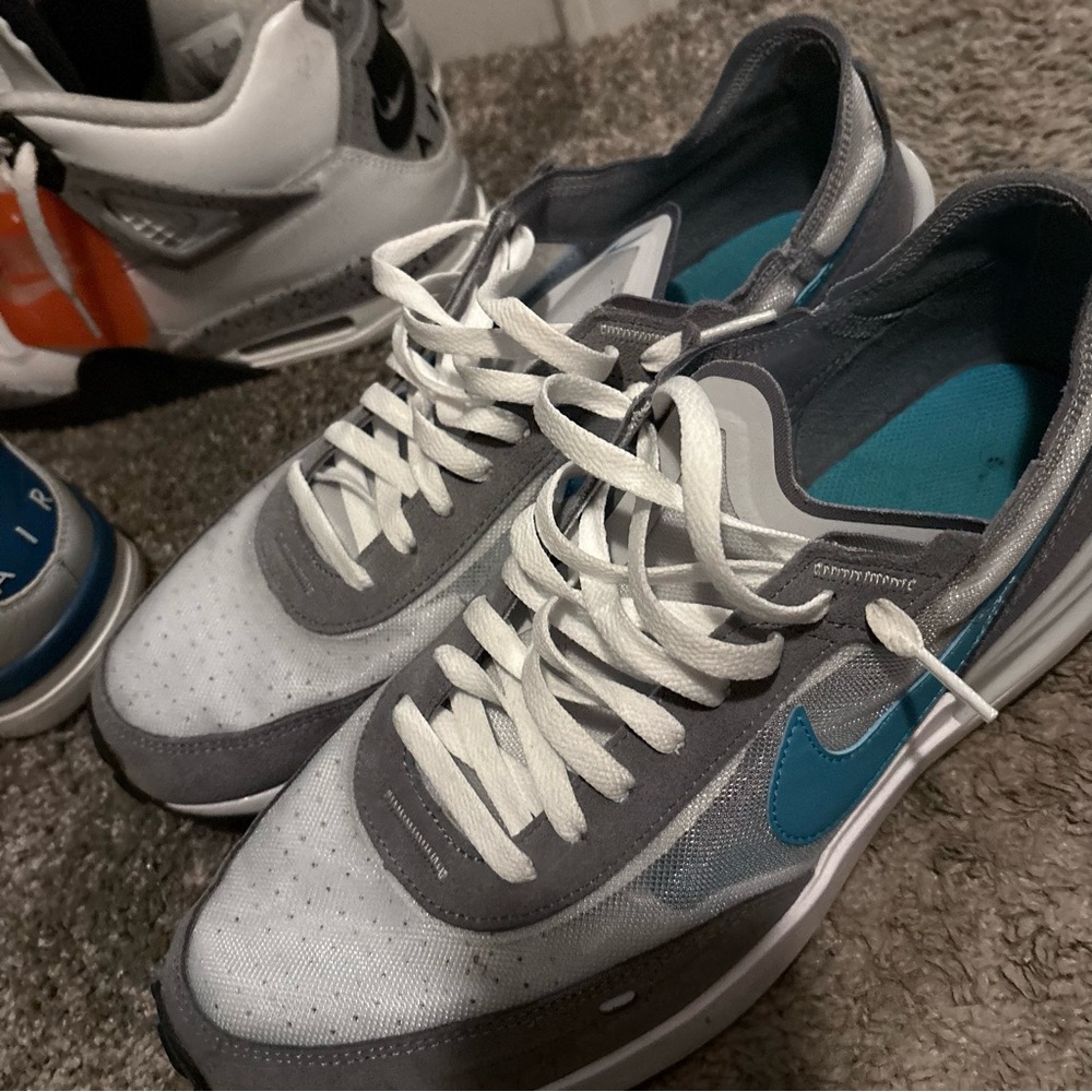 Men’s Nike Waffle 1 Grey White and Blue